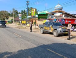 Tingkatkan Keamanan Lalu Lintas, Polsek Pangkalan Lesung Kerahkan Tiga Personel Patroli