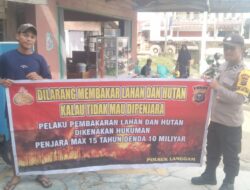 Polsek Langgam Sosialisasikan Larangan Membakar Hutan dan Lahan di Desa Segati