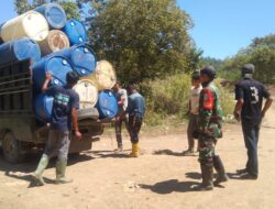 Kodim 0106/Aceh Tengah Salurkan Bantuan Logistik Drum Plastik Untuk Bahan Jembatan Apung