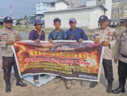 Antisipasi Karhutla, Polsek Kuala Kampar Sebar Maklumat Kapolda Riau