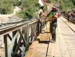 TNI Percepat Pembangunan Jembatan Bailey Krueng Pelang