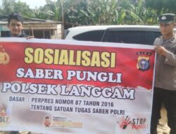Polsek Langgam Sosialisasikan Saber Pungli, Ingatkan Masyarakat Hindari Calo