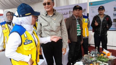 HRD Dampingi Mentri Dody Hanggodo Resmikan Memulai Kerjakan Jembatan Krueng Tingkeum Kutablang