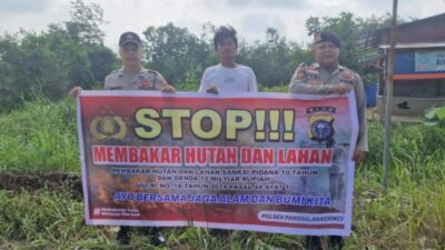 Cegah Karhutla, Polsek Pangkalan Kerinci Patroli dan Edukasi Warga