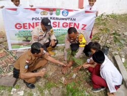 Dukung Program Kapolda Riau, Polsek Kerumutan Lakukan Penanaman Pohon