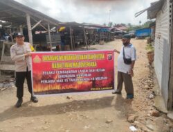 Cegah Karhutla, Polsek Langgam Sosialisasikan Larangan Membakar Hutan dan Lahan