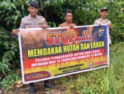 Polisi Sosialisasikan Maklumat Kapolda, Cegah Karhutla di Perkebunan Warga