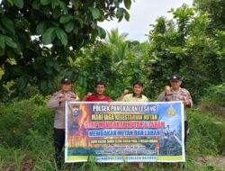 Cegah Karlahut, Polsek Pangkalan Lesung Himbau Warga Tidak Bakar Lahan