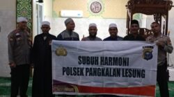 Subuh Harmoni di Masjid Al-Ansor, Polsek Pangkalan Lesung Sampaikan Himbauan Keamanan