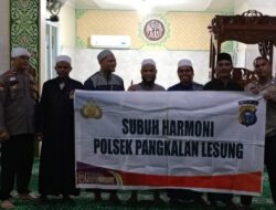 Subuh Harmoni di Masjid Al-Ansor, Polsek Pangkalan Lesung Sampaikan Himbauan Keamanan