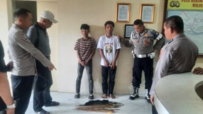 Polsek Tamalate Amankan Dua Remaja Pembawa Busur, Diduga Untuk Barter Sabu