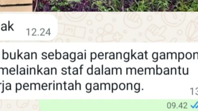 Diduga Sudah Pernah Melakukan Mengundurkan Diri Dari Kaur Desa Gampong Baro Pada Bulan 9 Tahun 2025 Lalu.