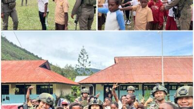 Satgas Ops Damai Cartenz 2026, Latih Disiplin dan Karakter Siswa SD Dondobaga di Mulia