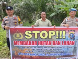 Cegah Karhutla, Polsek Teluk Meranti Sebarkan Maklumat Kapolda Riau