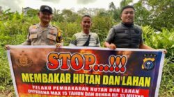 Cegah Karhutla, Polsek Teluk Meranti Sebarkan Maklumat Kapolda Riau ke Perkebunan Warga