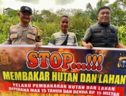 Polsek Teluk Meranti Sebarkan Maklumat Kapolda Riau, Edukasi Warga Cegah Karhutla