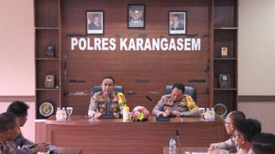 Satu Bulan Menjabat, Kapolres Karangasem Tekankan Akselerasi Kinerja dan Integritas Satuan dalam mempertahankan Predikat WKB dan WBBM