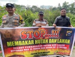 Edukasi Warga Cegah Karhutla, Polsek Teluk Meranti Sebar Maklumat Kapolda Riau