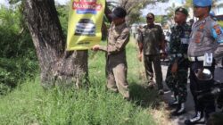 Kodim 0106/Aceh Tengah Bersama Polres Dampingi Satpol PP Tertibkan Baleho