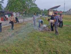 Sinergi Polri dan Forkopimcam, Gerakan Bersih Lingkungan Digelar di Kuala Kampar