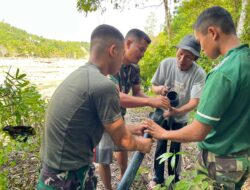 Satgas Penanggulangan Bencana Pimpin Gotong Royong, 550 Meter Pipa Air Bersih Terpasang di Desa Jamat