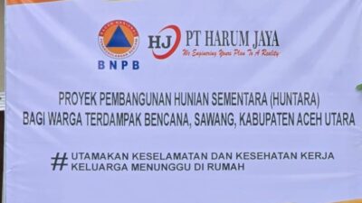 Hanya 14 Hari, PT. Harum Jaya Tuntaskan Huntara Babah Krueng: Warga Siap Sambut Ramadhan dengan Tenang