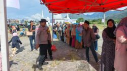 Mahasiswa STIK-PTIK angkatan 83 ikut serta dalam Giat Pasar Murah Sambut Ramadhan di Lapangan Masjid Babussalam Redelong