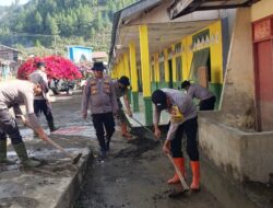 Polsek Kota Takengon Aceh Tengah Gotong Royong Pulihkan Fasilitas Pendidikan di SDN 9