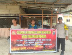 Polsek Langgam Sosialisasikan Larangan Karhutla, Warga Desa Segati Diingatkan Dampak Kebakaran