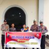 Minggu Kasih di Sorek Satu, Polsek Pangkalan Kuras Sampaikan Pesan Kamtibmas dan Cegah Karhutla