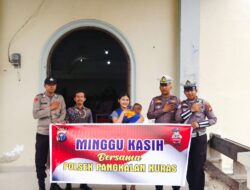 Minggu Kasih di Sorek Satu, Polsek Pangkalan Kuras Sampaikan Pesan Kamtibmas dan Cegah Karhutla