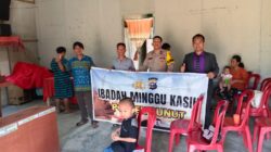 Minggu Kasih di Desa Merbau, Polsek Bunut Ajak Jemaat Jaga Kamtibmas dan Tangkal Hoaks