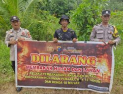 Sosialisasi Maklumat Kapolda, Polsek Kuala Kampar Tegaskan Larangan Membakar Lahan