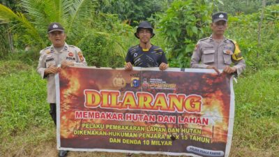 Sosialisasi Maklumat Kapolda, Polsek Kuala Kampar Tegaskan Larangan Membakar Lahan