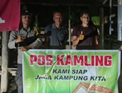 Polsek Langgam Cek Pos Kamling di Desa Segati, Antisipasi Premanisme dan C3