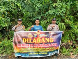 Polsek Pangkalan Kuras Sosialisasi Antisipasi Karhutla di Sorek Satu