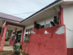 Satgas TNI Lakukan Rehabilitasi SMPN 26 Takengon Pasca Longsor dan Banjir Bandang di Linge