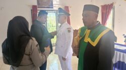 Camat Langsa Barat Lantik Pj Geuchik Sungai Pauh Pusaka