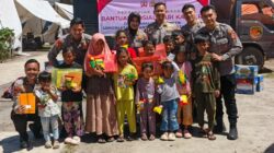 Mahasiswa STIK-PTIK LEMDIKLAT Polri Angkatan 83 Hibur Anak-Anak di Tenda Pengungsian Bener Meriah