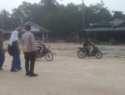 Polsek Langgam Gelar Strong Point Pagi Hari, Bantu Kelancaran Lalu Lintas di Segati