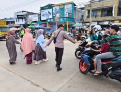 Jelang Berbuka, Polsek Ukui Amankan Pasar Tumpah Ramadhan 1447 H