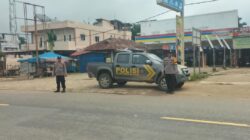 Patroli Rutin Polsek Pangkalan Lesung Pastikan Keamanan Pengguna Jalan di Jalan Lintas Timur