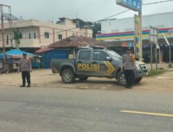 Patroli Rutin Polsek Pangkalan Lesung Pastikan Keamanan Pengguna Jalan di Jalan Lintas Timur