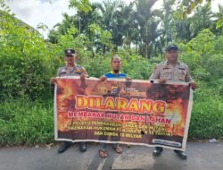 Polisi Turun ke Desa, Ingatkan Bahaya dan Sanksi Hukum Pembakar Lahan