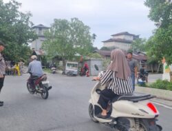Polsek Teluk Meranti Amankan Pasar Ramadhan, Arus Lalin Tetap Lancar dan Aman