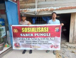 Polsek Langgam Sosialisasi Saber Pungli, Ingatkan Warga dan Petugas Tidak Lakukan Pungutan Liar