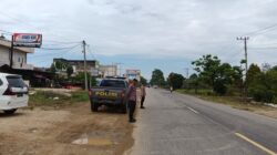 Cegah Kecelakaan dan Kejahatan, Polisi Pangkalan Lesung Intensifkan Patroli Rutin