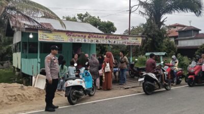 Polsek Teluk Meranti Atur Lalu Lintas Pasar Ramadhan, Situasi Aman dan Lancar