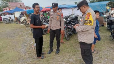 Pengamanan Pasar Ramadhan, Polisi Sosialisasikan Kunci Ganda Kendaraan