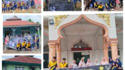Jelang Ramadan, SMAN 1 Timang Gajah Turun ke Masyarakat Bersihkan Rumah Ibadah di Gajah Putih
